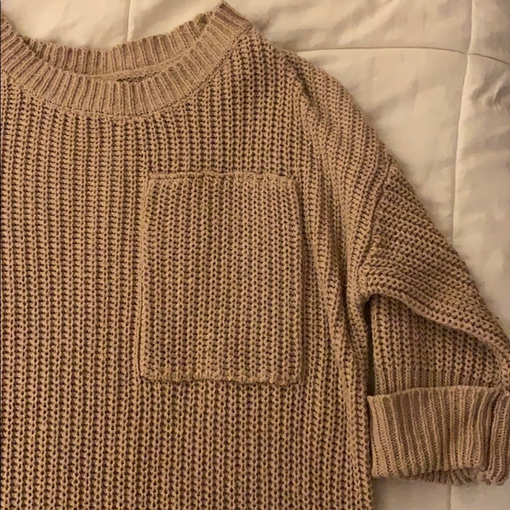 Oversized Pocket Chunky Sweater